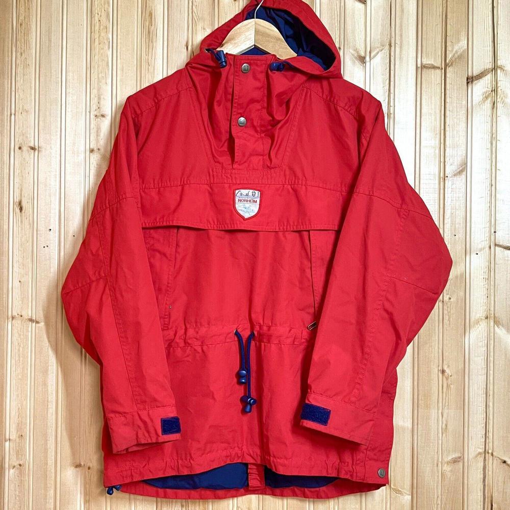 VTG NORHEIM Jacket Womens Sz 12 Pullover Cross County Skiing Snowboard Coat Red